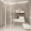 Shower enclosure Hietakari Forma 380, white frame, clear glass Shower enclosure Hietakari Forma 380, white frame, clear glass