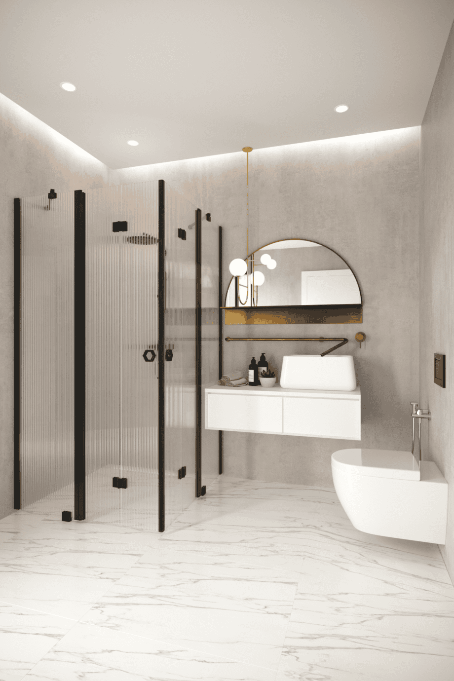 Shower enclosure Hietakari Forma 381, black frame, clear glass Shower enclosure Hietakari Forma 381, folding door with fixed part + folding door with fixed part ā 6