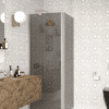 Shower enclosure Hietakari Infinia 251, aluminium frame, grey tinted glass