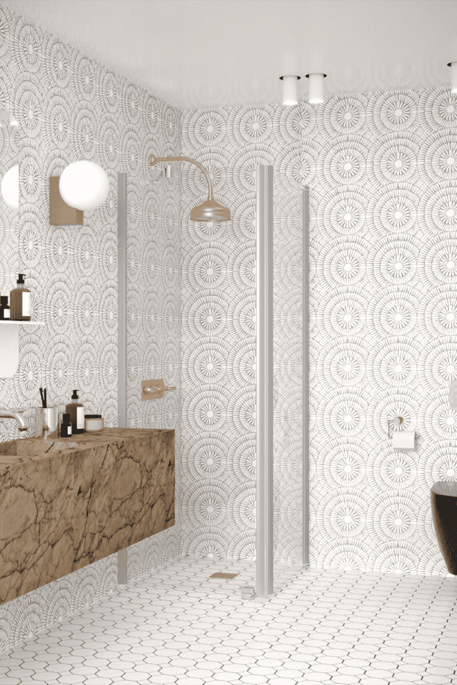 Shower enclosure Hietakari Infinia 251, fixed wall + hinged door – 4