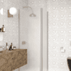 Shower enclosure Hietakari Infinia 251, aluminium frame, satin frosted glass