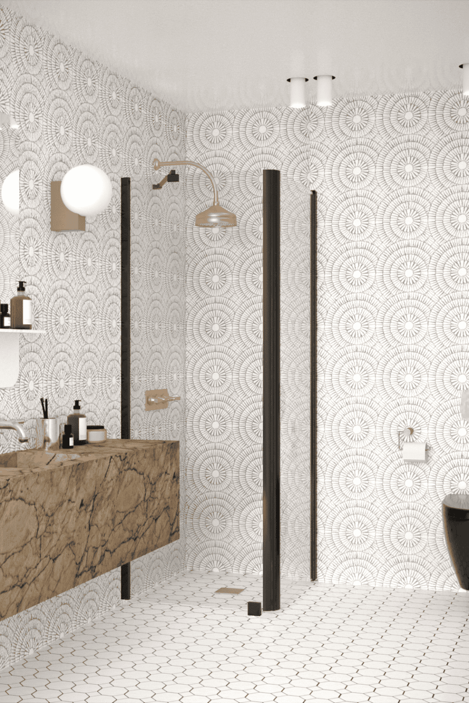 Shower enclosure Hietakari Infinia 251, fixed wall + hinged door – 5