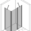 Shower enclosure Hietakari Infinia 253 – 3D drawing Shower enclosure Hietakari Infinia 253, fixed wall + hinged door with fixed part – 3