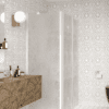 Shower enclosure Hietakari Infinia 254, white frame, Chinchilla patterned glass Shower enclosure Hietakari Infinia 254, white frame, Chinchilla patterned glass