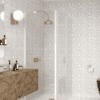 Shower enclosure Hietakari Infinia 254, white frame, clear glass Shower enclosure Hietakari Infinia 254, fixed wall + folding door with fixed part