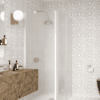 Shower enclosure Hietakari Infinia 254, white frame, satin frosted glass Shower enclosure Hietakari Infinia 254, white frame, satin frosted glass