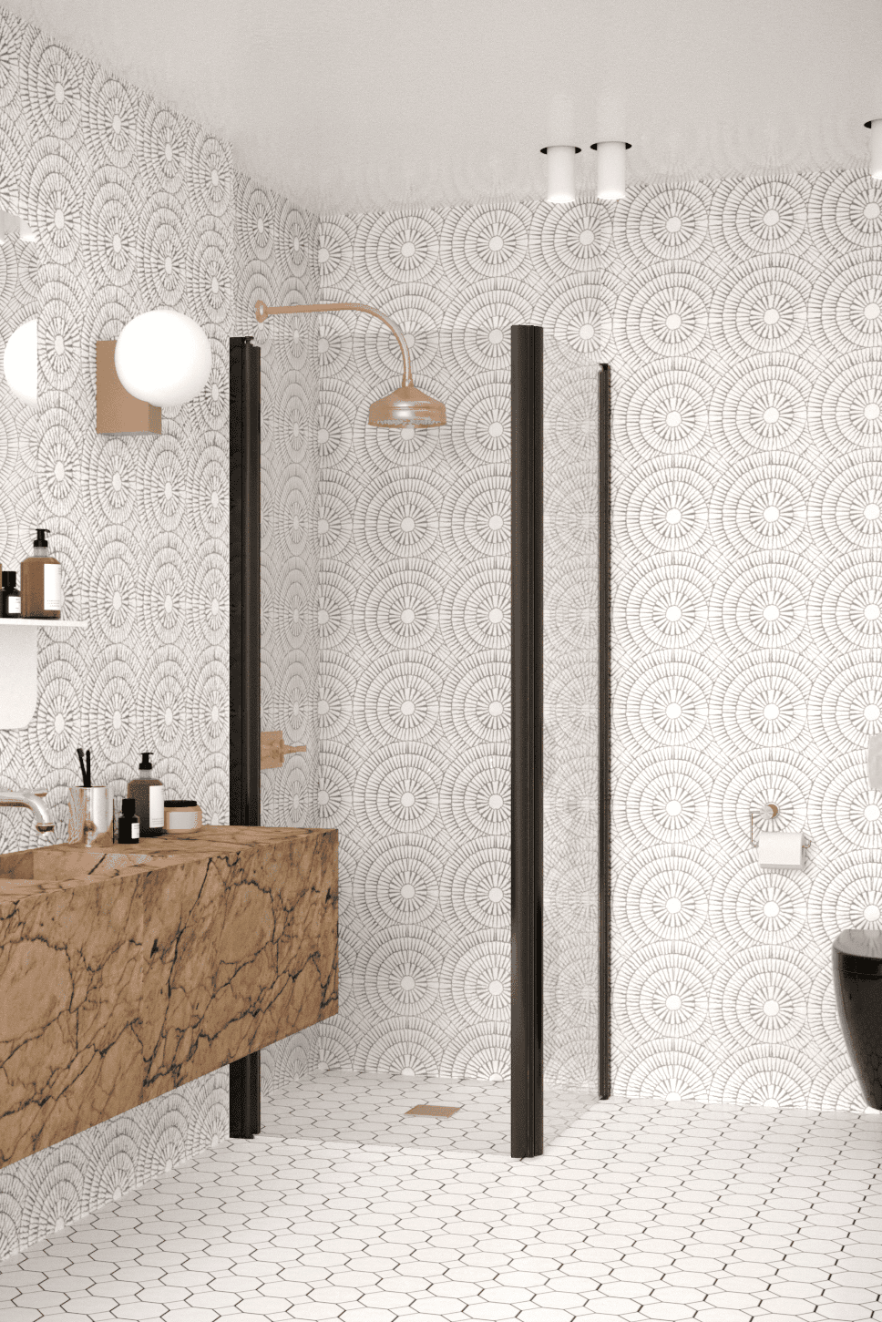 Shower enclosure Hietakari Infinia 255, hinged door + hinged door – 5