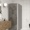 Shower enclosure Hietakari Infinia 257, aluminium frame, grey tinted glass Shower enclosure Hietakari Infinia 257, aluminium frame, grey tinted glass