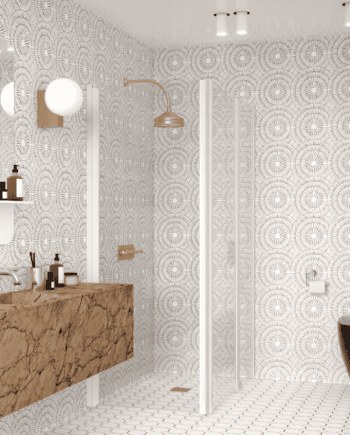 Shower enclosure Hietakari Infinia 257, hinged door + hinged door with fixed part