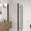 Shower enclosure Hietakari Infinia 258, black frame, Chinchilla patterned glass Shower enclosure Hietakari Infinia 258, black frame, Chinchilla patterned glass