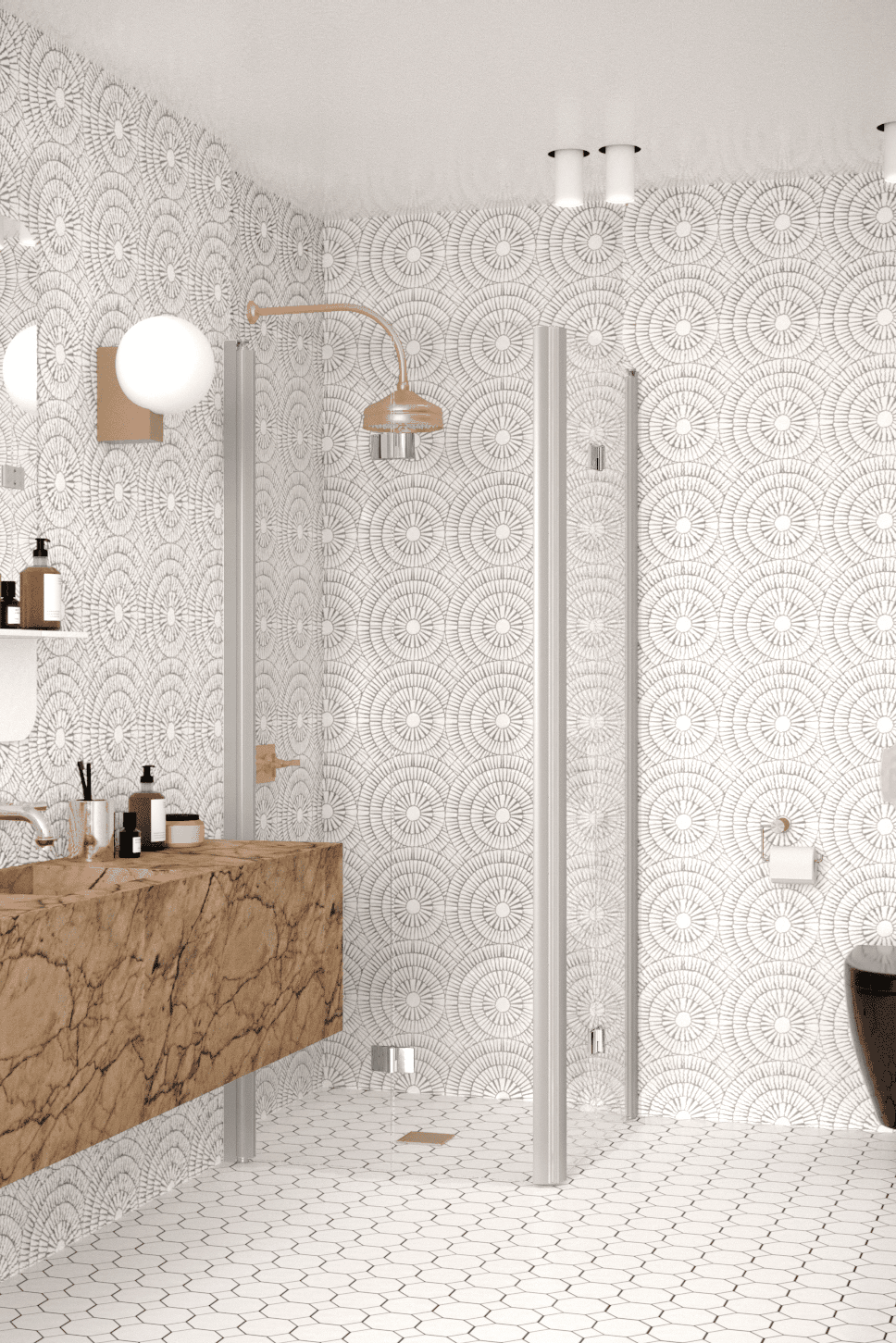 Shower enclosure Hietakari Infinia 259, folding door + folding door – 4