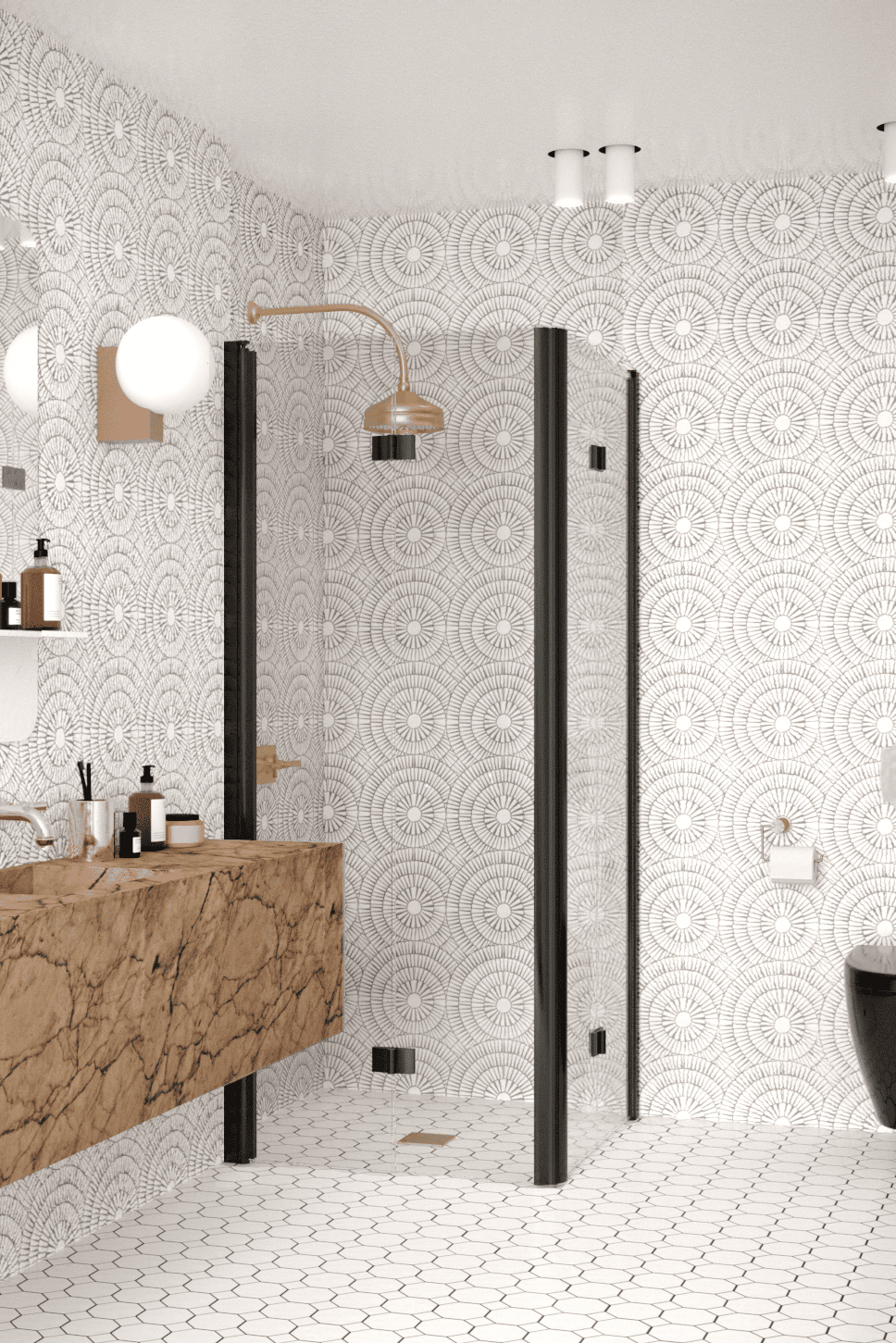 Shower enclosure Hietakari Infinia 259, folding door + folding door – 5