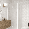Shower enclosure Hietakari Infinia 260, white frame, Chinchilla patterned glass Shower enclosure Hietakari Infinia 260, white frame, Chinchilla patterned glass