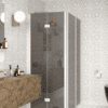 Shower enclosure Hietakari Infinia 260, white frame, grey tinted glass Shower enclosure Hietakari Infinia 260, white frame, grey tinted glass