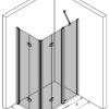 Shower enclosure Hietakari Infinia 261 – 3D drawing Shower enclosure Hietakari Infinia 261, folding door + folding door with fixed part – 3