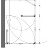 Shower enclosure Hietakari Infinia 261 – dimension drawing Shower enclosure Hietakari Infinia 261, folding door + folding door with fixed part – 2