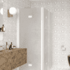 Shower enclosure Hietakari Infinia 261, white frame, Chinchilla patterned glass Shower enclosure Hietakari Infinia 261, white frame, Chinchilla patterned glass