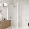 Shower enclosure Hietakari Infinia 261, white frame, satin frosted glass Shower enclosure Hietakari Infinia 261, white frame, satin frosted glass