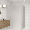 Shower enclosure Hietakari Infinia 262, aluminium frame, Chinchilla patterned glass Shower enclosure Hietakari Infinia 262, aluminium frame, Chinchilla patterned glass