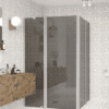 Shower enclosure Hietakari Infinia 262, aluminium frame, grey tinted glass Shower enclosure Hietakari Infinia 262, aluminium frame, grey tinted glass