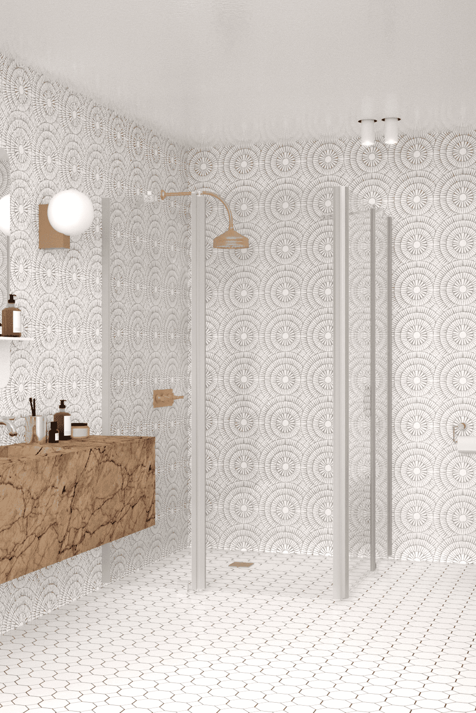 Shower enclosure Hietakari Infinia 262, aluminium frame, clear glass Shower enclosure Hietakari Infinia 262, aluminium frame, clear glass