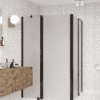 Shower enclosure Hietakari Infinia 262, black frame, Chinchilla patterned glass Shower enclosure Hietakari Infinia 262, black frame, Chinchilla patterned glass