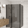 Shower enclosure Hietakari Infinia 262, black frame, grey tinted glass Shower enclosure Hietakari Infinia 262, black frame, grey tinted glass