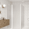 Shower enclosure Hietakari Infinia 262, white frame, Chinchilla patterned glass Shower enclosure Hietakari Infinia 262, white frame, Chinchilla patterned glass