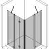Shower enclosure Hietakari Infinia 263 – 3D drawing Shower enclosure Hietakari Infinia 263, hinged door with fixed part + folding door with fixed part – 3