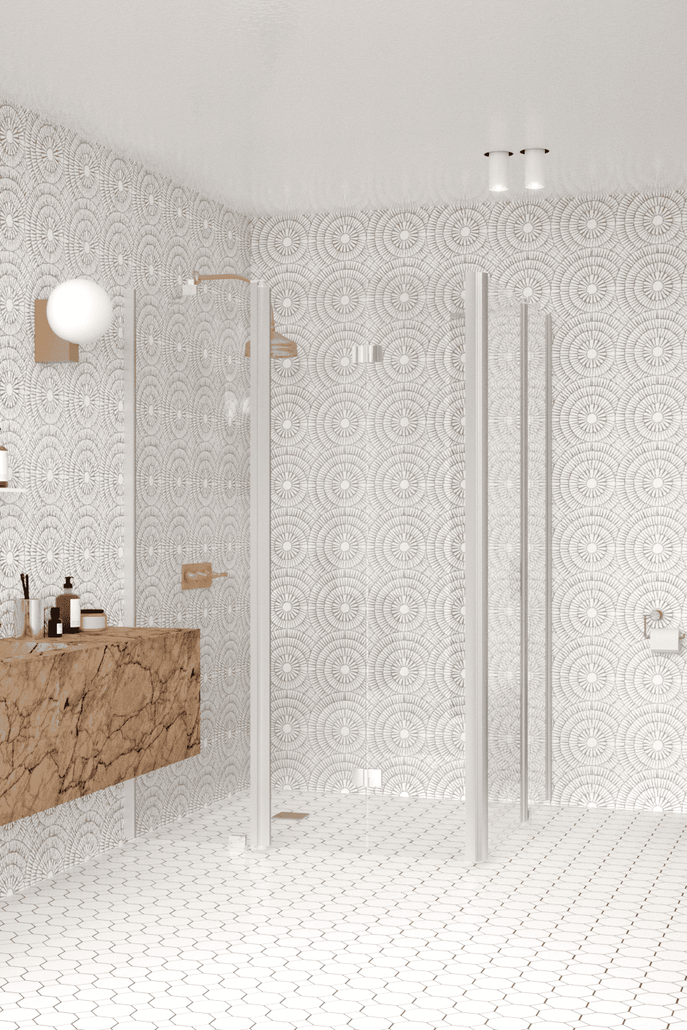 Shower enclosure Hietakari Infinia 263, aluminium frame, clear glass Shower enclosure Hietakari Infinia 263, aluminium frame, clear glass