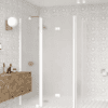 Shower enclosure Hietakari Infinia 263, white frame, satin frosted glass Shower enclosure Hietakari Infinia 263, white frame, satin frosted glass