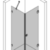 Shower enclosure Hietakari Vetro 540 – 3D drawing
