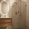 Shower enclosure Hietakari Vetro 540, Cocoa fittings, bronze tinted glass