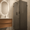 Shower enclosure Hietakari Vetro 540, black fittings, black glass
