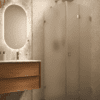 Shower enclosure Hietakari Vetro 541, brushed fittings, super bright satin glass Shower enclosure Hietakari Vetro 541, brushed fittings, super bright satin glass