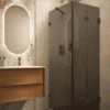 Shower enclosure Hietakari Vetro 541, black fittings, black glass Shower enclosure Hietakari Vetro 541, black fittings, black glass