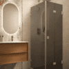 Shower enclosure Hietakari Vetro 541, Sand fittings, black glass Shower enclosure Hietakari Vetro 541, Sand fittings, black glass