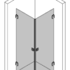 Shower enclosure Hietakari Vetro 543 – 3D drawing