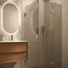 Shower enclosure Hietakari Vetro 545, chrome fittings, grey tinted glass Shower enclosure Hietakari Vetro 545, chrome fittings, grey tinted glass