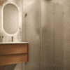 Shower enclosure Hietakari Vetro 545, chrome fittings, satin frosted glass Shower enclosure Hietakari Vetro 545, chrome fittings, satin frosted glass