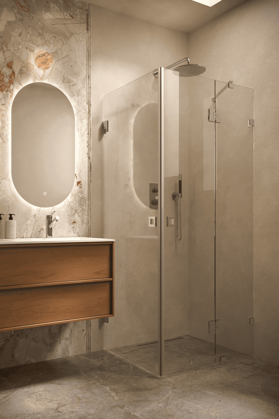 Shower enclosure Hietakari Vetro 545, chrome fittings, super bright glass Shower enclosure Hietakari Vetro 545, chrome fittings, super bright glass