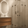 Shower enclosure Hietakari Vetro 546, Cocoa fittings, clear glass Shower enclosure Hietakari Vetro 546, Cocoa fittings, clear glass