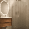 Shower enclosure Hietakari Vetro 546, chrome fittings, satin frosted glass Shower enclosure Hietakari Vetro 546, chrome fittings, satin frosted glass