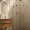 Shower enclosure Hietakari Vetro 546, Mocha fittings, super bright satin glass Shower enclosure Hietakari Vetro 546, Mocha fittings, super bright satin glass
