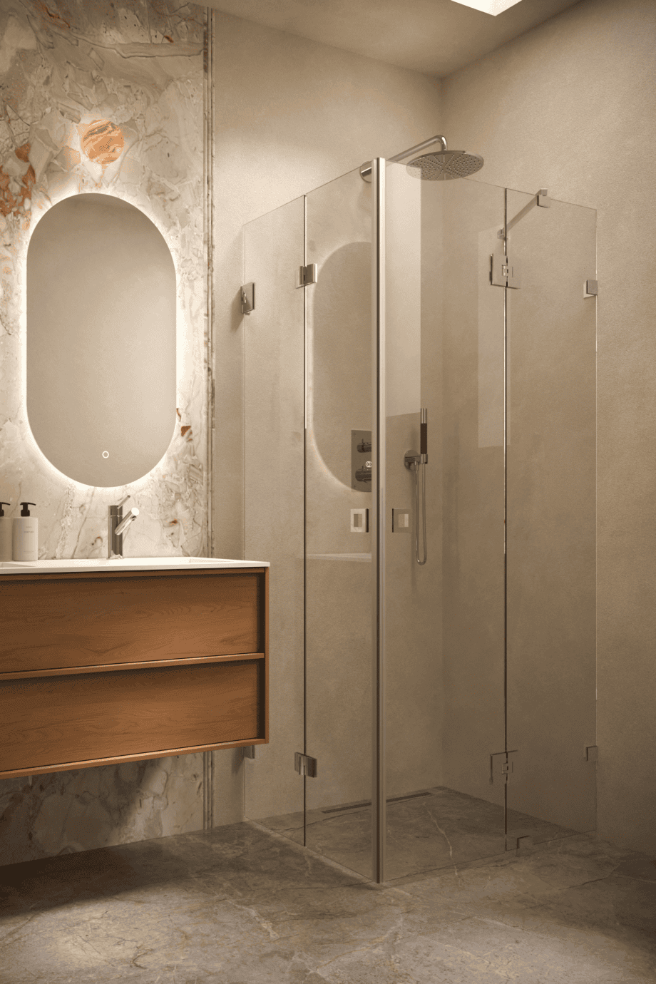 Shower enclosure Hietakari Vetro 547, chrome fittings, super bright glass