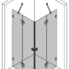 Shower enclosure Hietakari Vetro 548 – 3D drawing