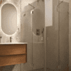 Shower enclosure Hietakari Vetro 548, chrome fittings, grey tinted glass