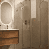 Shower enclosure Hietakari Vetro 548, chrome fittings, bronze tinted glass