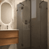 Shower enclosure Hietakari Vetro 548, black fittings, black glass