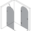Shower enclosure Hietakari Vetro 566 – 3D drawing Shower enclosure Hietakari Vetro 566 – 3D drawing